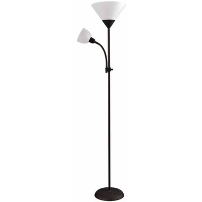 Lampa podłogowa Kama E27 czarny/biały