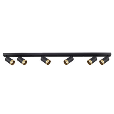 Lampa ścienno-sufitowa ARRAS 6 czarno-złota GU10