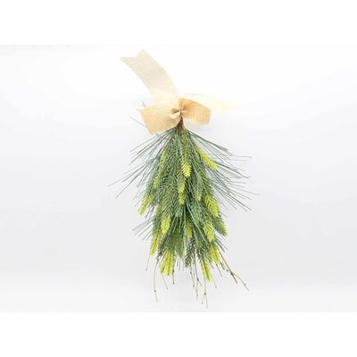 Gałązka zwis z kokardą 40 cm zielony