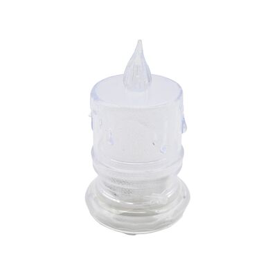 Świeczka LED ciepły biały 4,8 x 8,3 cm transparentna