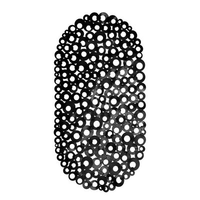 Mata łazienkowa RING 39 x 69 cm 28828 czarny