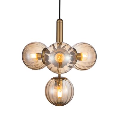 Lampa wisząca Ravena 4 x E27 bursztynowy