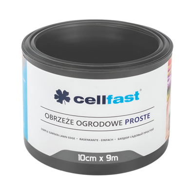 Obrzeże ogrodowe proste 10 cm x 9 m grafitowe Cellfast