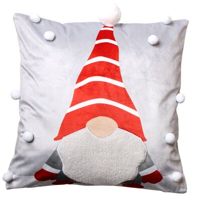 Poduszka SNOWBALL 45 x 45 cm szaro czerwony