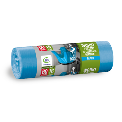 Worki do segregacji 60 l papier 16 sztuk