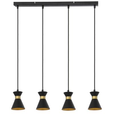 Lampa wisząca Breda czarno-złota 4x E14 40W