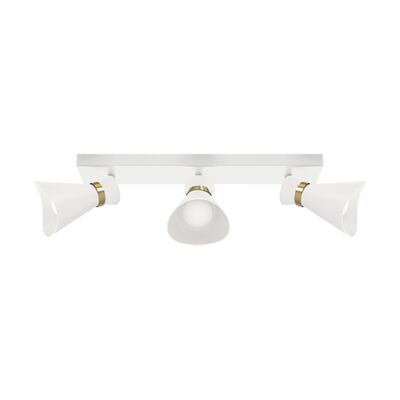Oprawa ścienno-sufitowa LORETA SPT E14 3L white/golden strühm