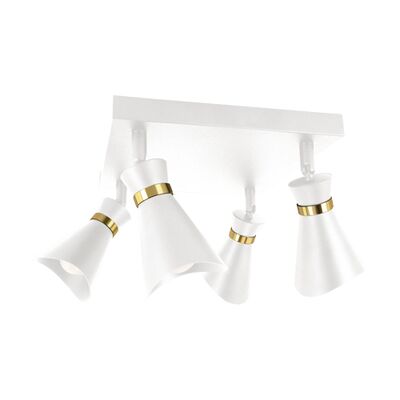 Oprawa ścienno-sufitowa LORETA SPT E14 4D white/golden strühm