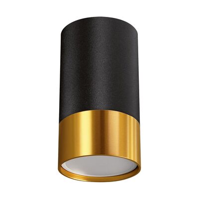 Oprawa sufitowa PUZON D WL GU10 black/gold strühm