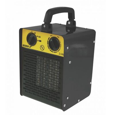 Nagrzewnica elektryczna PTC 2,0 kW kWadratowa czarna ceramiczny element grzejny DED9930C1 DEDRA