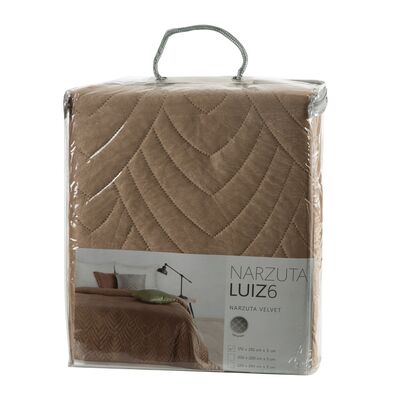 Narzuta Luiz 170 x 210 cm ciemnobeżowo-złoty