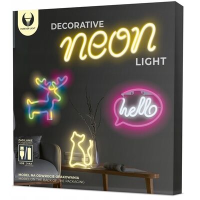 Neon LED łoś wielokolorowy FLNE12 forever light