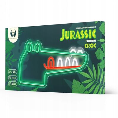Neon plexi LED jurassic krokodyl zielony FLNJ03 forever light