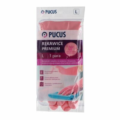 Rękawice premium L różowy Pucuś