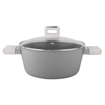 Garnek aluminiowy Serrano z pokrywką 24 cm 3,7 l