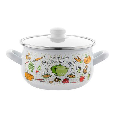 Garnek emaliowany Pyza Lumino z pokrywką 20 cm 4,2 l