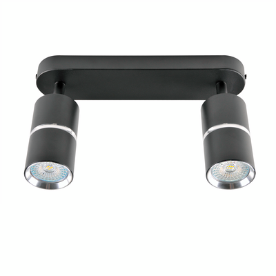 Lampa ścienno-sufitowa BAMBOO 2 x GU10 czarna ruchoma