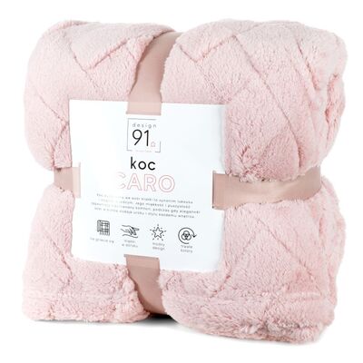 Koc soft 70 x 160 cm różowy