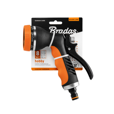 Pistolet 8-funkcyjny HOBBY BLACK LINE metalowy BRADAS