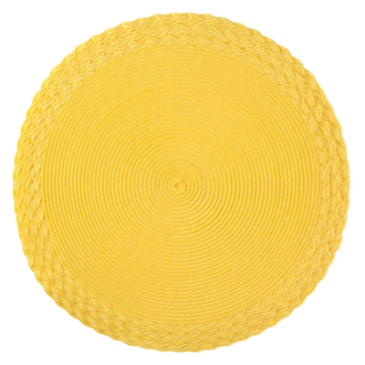 Mata okrągła z obszyciem 38 cm żółty