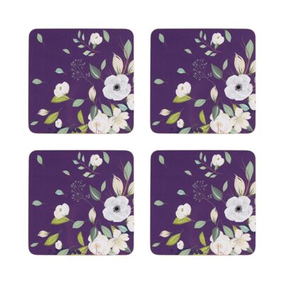 Podkładka korkowa Inez 4 szt 10 x 10 cm color box wielokolorowy