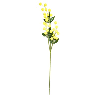 Gałązka wiosenna z kuleczkami 33 cm żółty