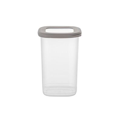 Pojemnik na żywność plastikowy kwadratowy Foodie 1200 ml transparentny