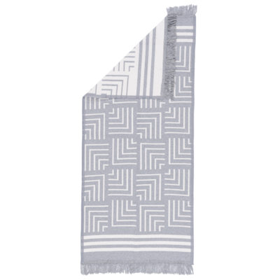 Dywan Kilim Soft 60 x 130 cm geometria szaro-kremowy