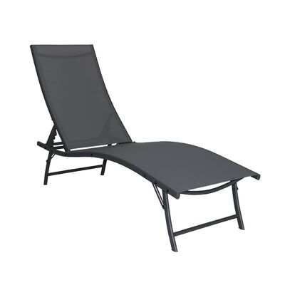 Leżanka 183/149 x 54,5 x 48/99 cm szary