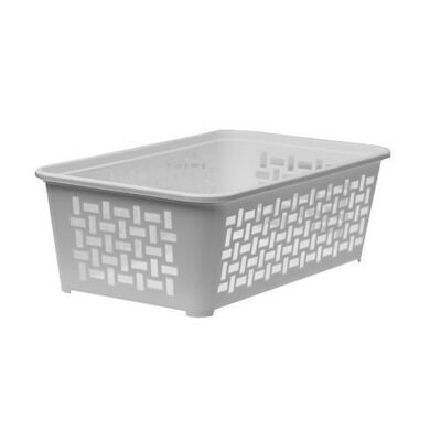 Koszyk plastikowy Sierra 30 x 20 cm biały