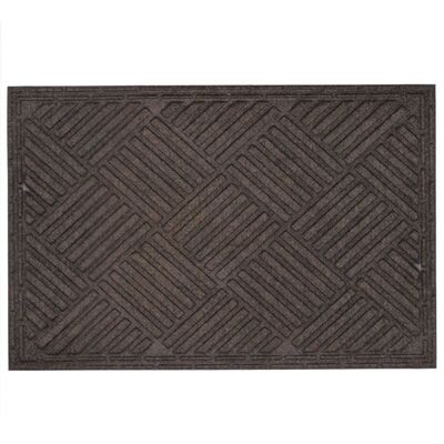 Wycieraczka materiałowa 80 x 120 cm szaro-brązowy