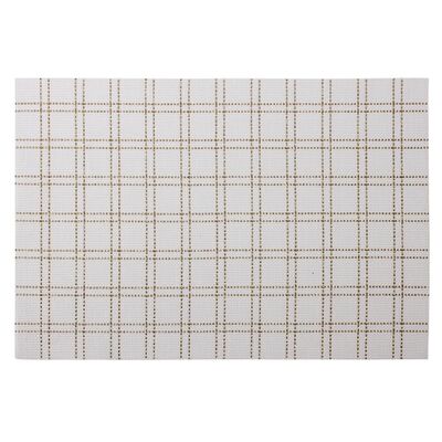 Podkładka Avilia 45 x 30 cm kratka biało-złoty