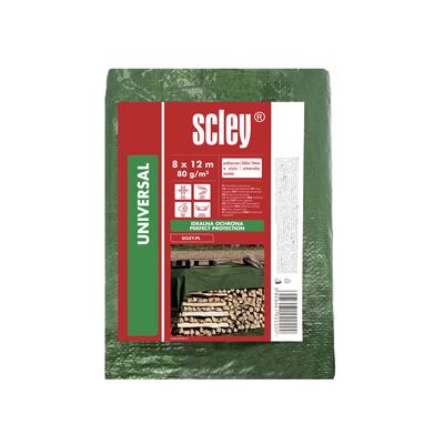 Plandeka 8 x 12 m 80 g/m zielona Scley