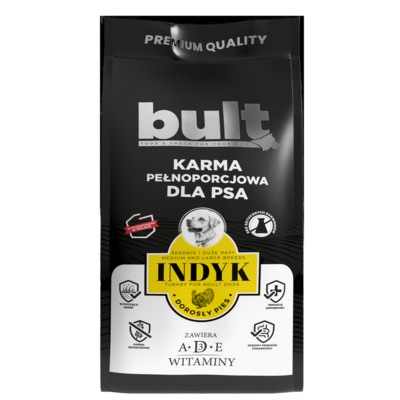 Karma sucha z indykiem dla dorosłych psów 3 kg Bult