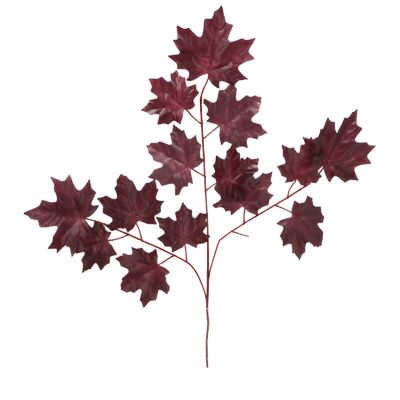 Gałązka jesiennych liści klonu 2 szt. 74 cm bordowy