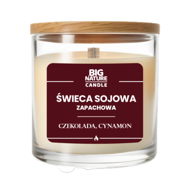 Świeca sojowa zapachowa Czekolada i Cynamon 155 g