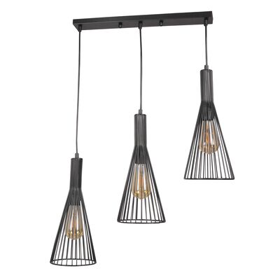 Lampa wisząca TIANA 3xE27 czarna GOLDLUX