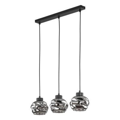 Lampa wisząca Zulia 3 źródła światła grafitowo-czarny