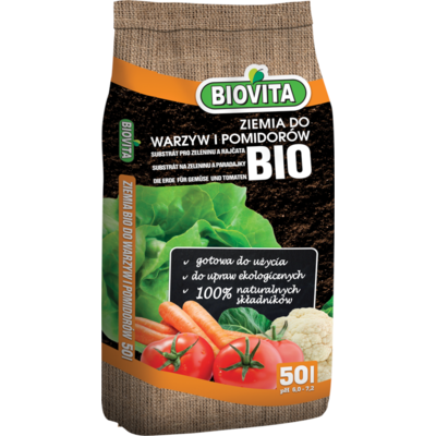 Ziemia do warzyw i pomidorów BIO 50 l Biovita