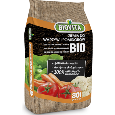 Ziemia do warzyw i pomidorów BIO 80 l Biovita