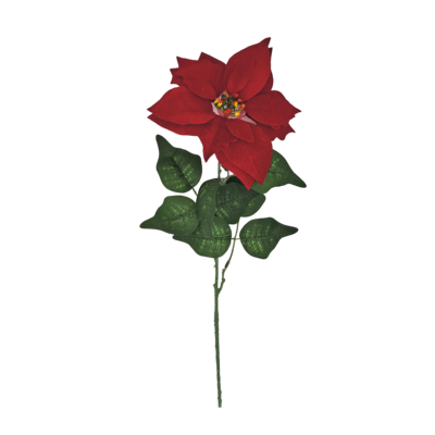 Kwiat sztuczny poinsecja pojedyncza 72 cm czerwona
