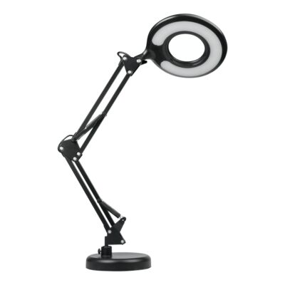 Lampka biurkowa Led z lupą usb 8 W 450 lm czarna
