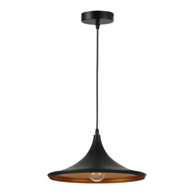 Lampa wisząca 1 x E27 czarno-złota 12 W 230 V DPM
