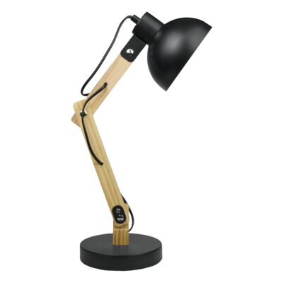 Lampka biurkowa składana E27 czarna 16 x 49 x 15 cm