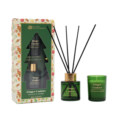 Patyczki zapachowe 50 ml + świeca imbirowa zestaw x-mas