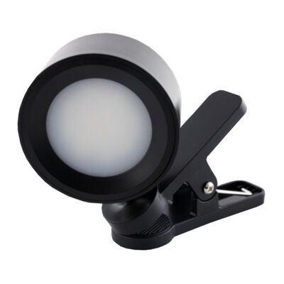 Lampka obrotowa ładowalna LED 2 w 1 z klipem czarna 2 W
