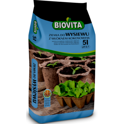 Ziemia do wysiewu z włóknem kokosowym 5 l BIOVITA