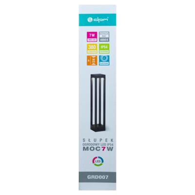 Słupek ogrodowy LED IP54 7 W 380 lm 4000 K 60 cm czarny