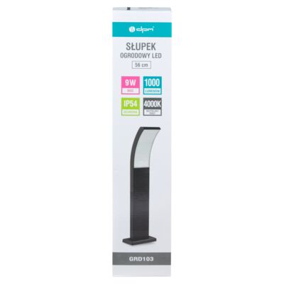 Słupek ogrodowy LED IP54 9 W 1000 lm 4000 K 56 cm
