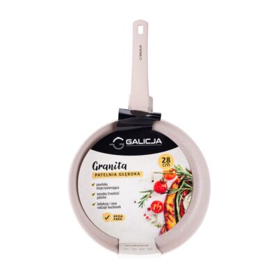 Patelnia głęboka Granita 28 cm beżowy